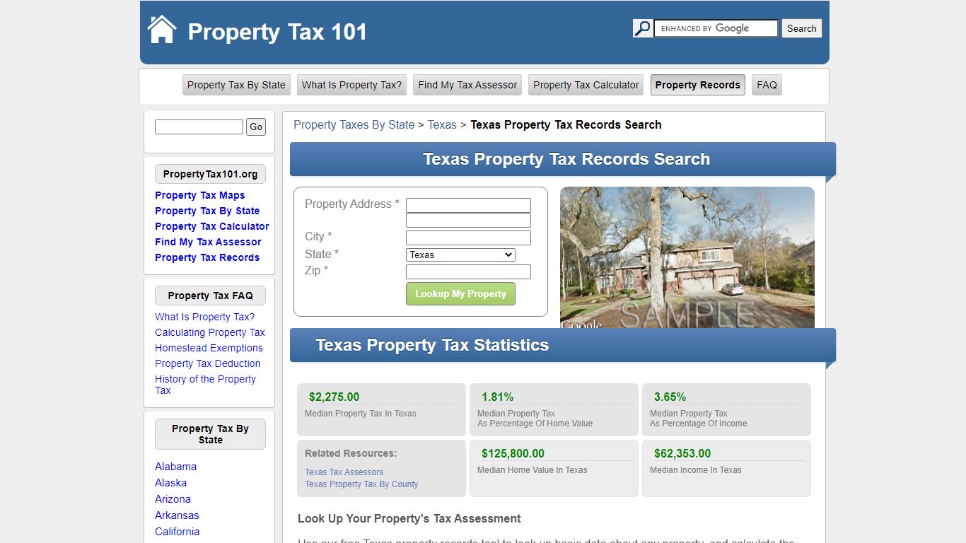 Texas Property Tax Records